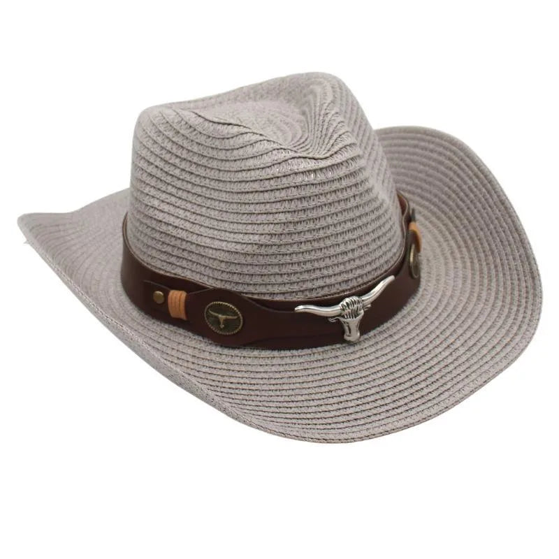 Women's Retro Ethnic Style Solid Color Crimping Straw Hat
