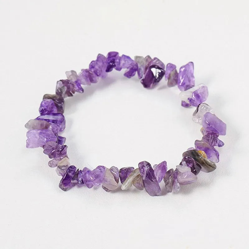 new natural amethyst square bead bracelet women's simple fashion charm bracelet foreign trade wholesale