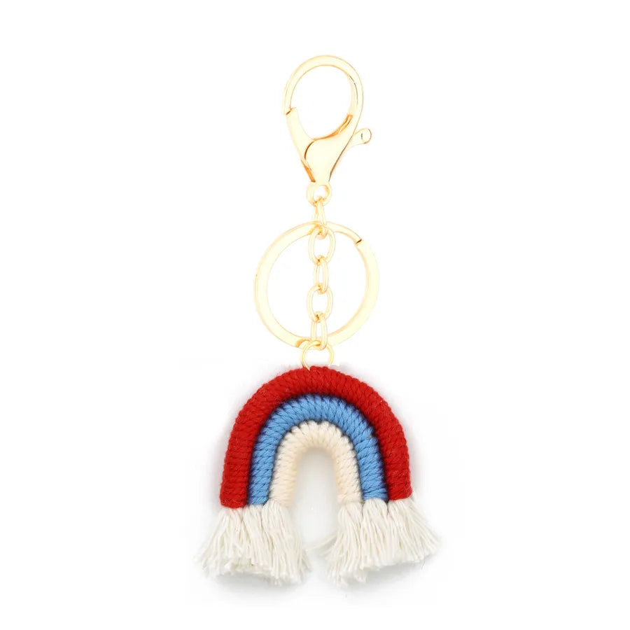 Casual Cute Rainbow Alloy Bag Pendant Keychain