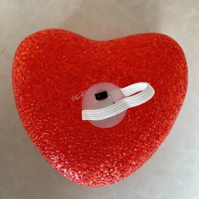 Hand-held love lamp chorus props red heart-shaped rice nightlight stage performance props wholesale