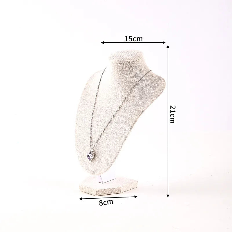 1 Piece PU velvet Classic Style Solid Color Jewelry Display Bust