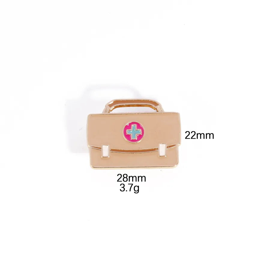 Nursing Day  Style Metal Lapel Pin Snowflake Design Emergency Ambulance Pattern Geometric Zinc Alloy Pin