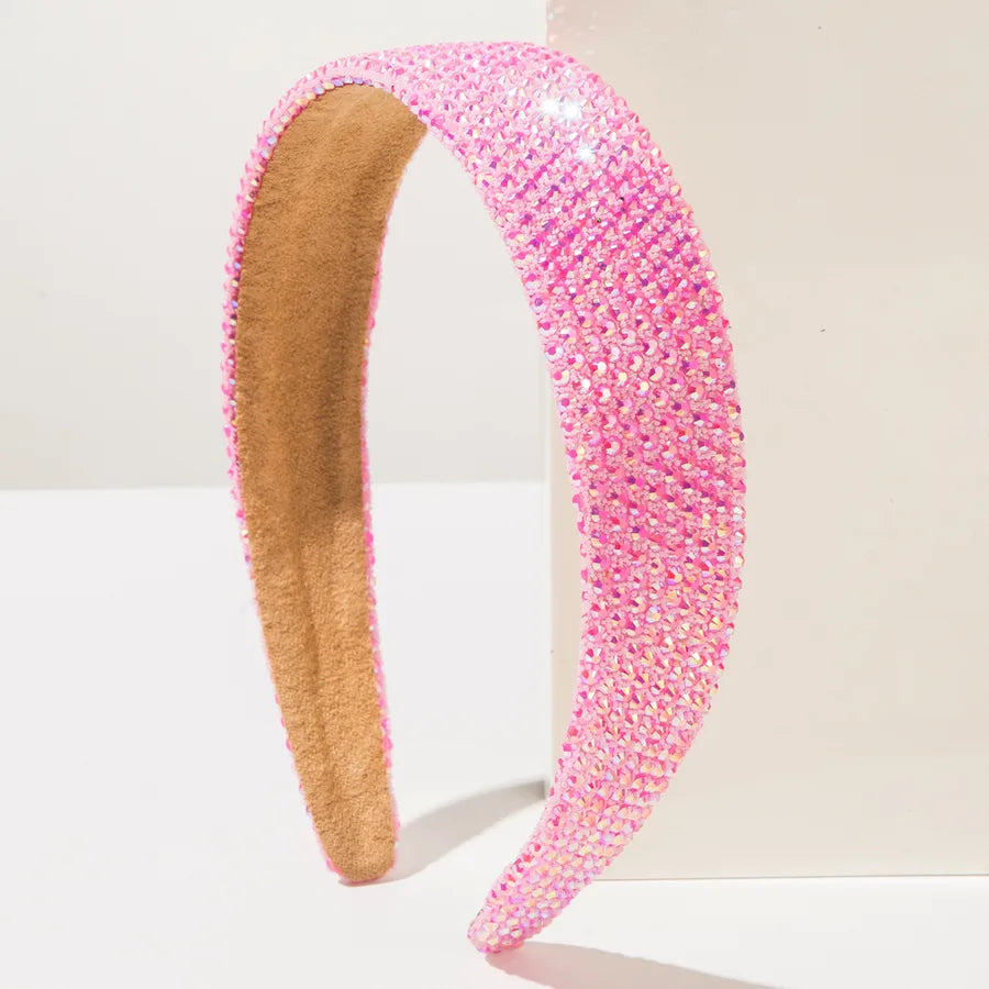 Sweet Women's Solid Color Rhinestone Hair Band