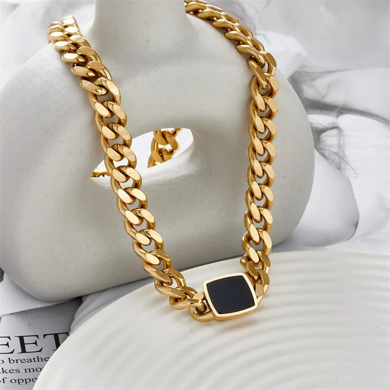 Wholesale Jewelry Fashion Geometric Stainless Steel Plating Necklace