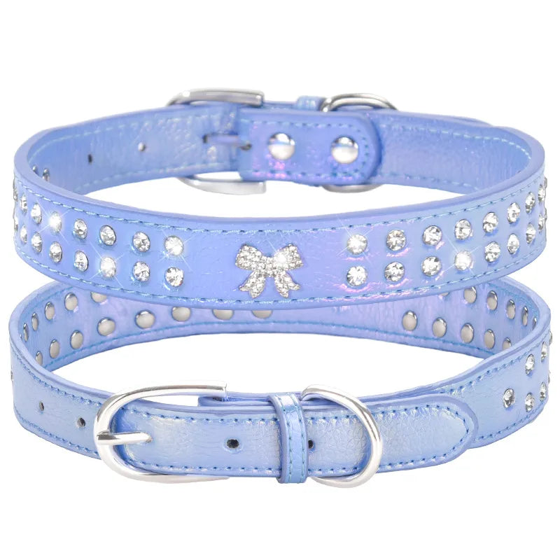 1 Piece All Seasons Modern Style Shiny PU Solid Color Pet Collar