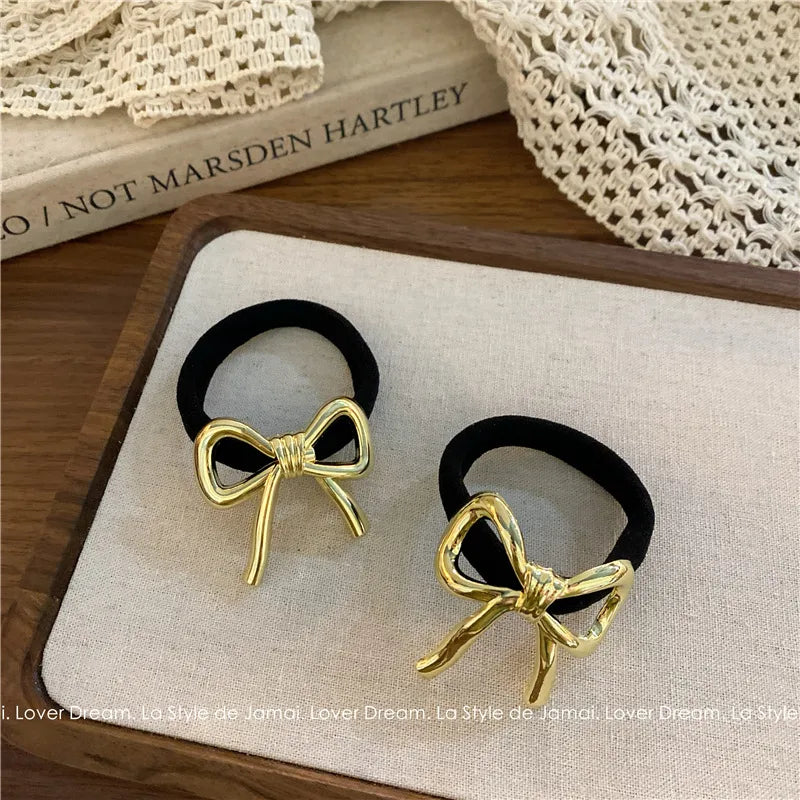 Women's New Style IG Style Bow Knot Metal Hair Tie