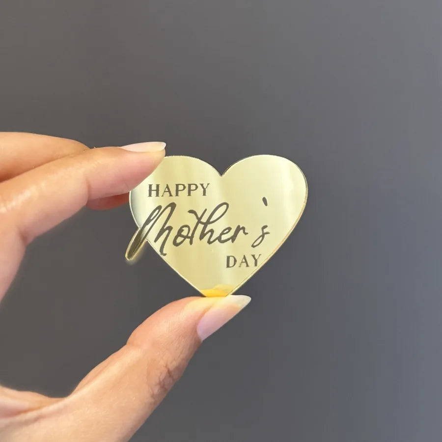Mother'S Day Romantic Letter Heart Shape Flower Acrylic Party Cake Decorating Supplies Party Supplies Cake Decorating Supplies 1 Piece