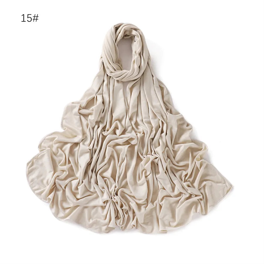 women's basic solid color mercerized cotton modal cotton linen scarves