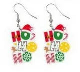 Cartoon Christmas Tree Deer Cow Cat Rainbow Earrings Women's Acrylic Animal Zodiac Letter Number Text Design Jewelry Accessories
