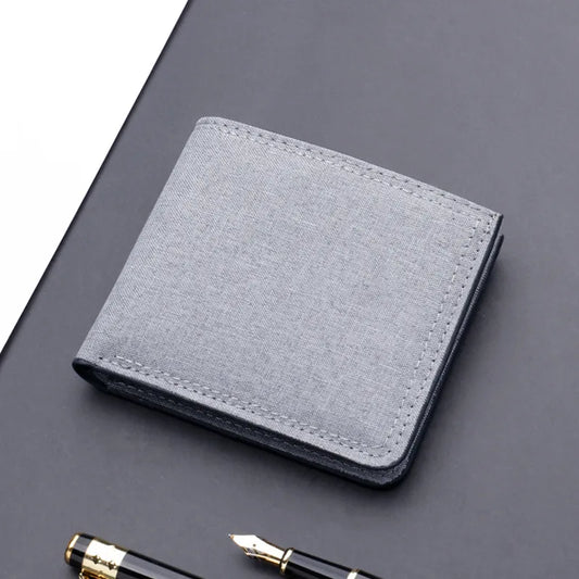 men's short canvas wallet wallet men's zipper wallet men's denim new men's non-standard ultra-thin