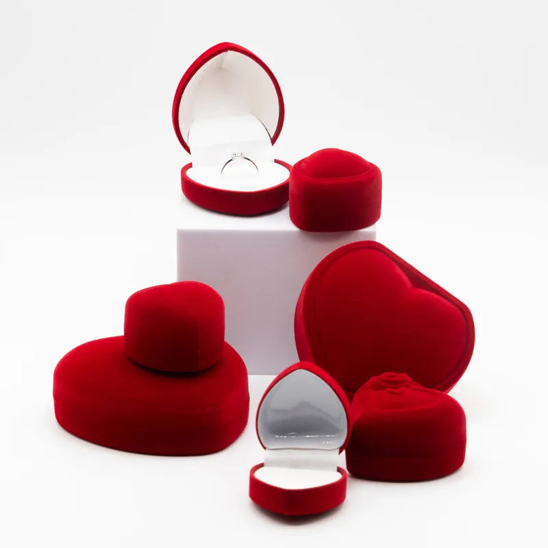 1 Piece Flannel Simple Style Daily Valentine'S Day Solid Color Jewelry Boxes