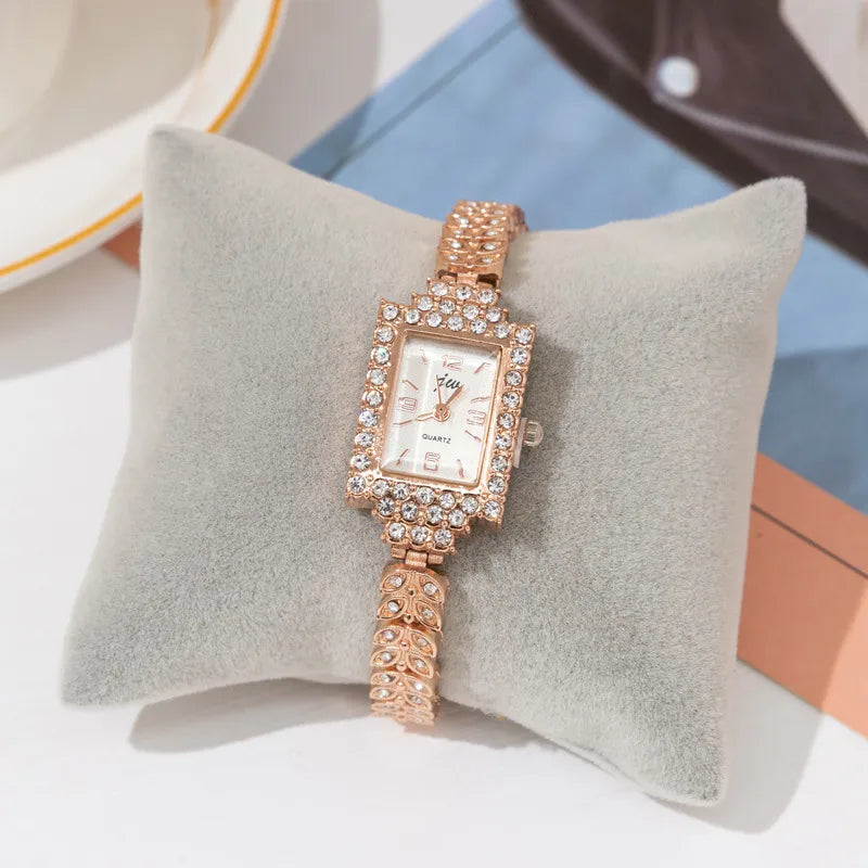 Elegant Grain Jewelry Buckle Quartz Women's Watches