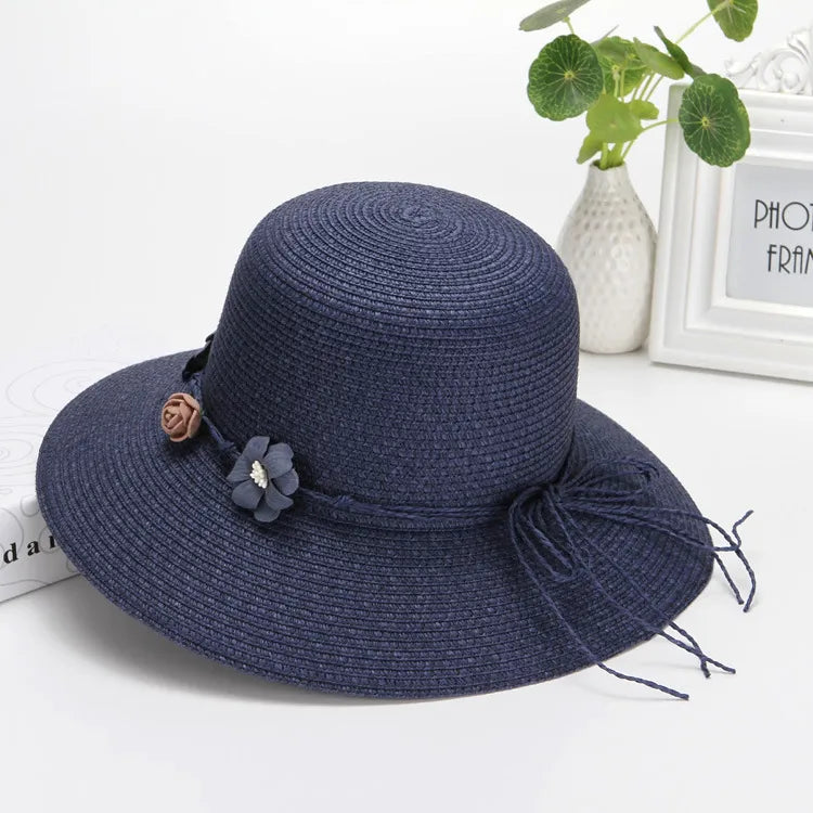Women's Simple Style Bow Knot Bowknot Flat Eaves Bucket Hat