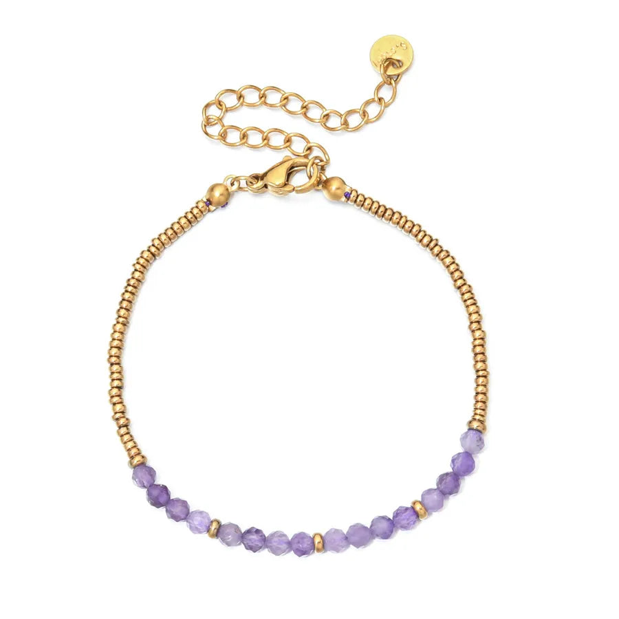 Vintage Style Geometric natural stone Beaded Chain Bracelets In Bulk