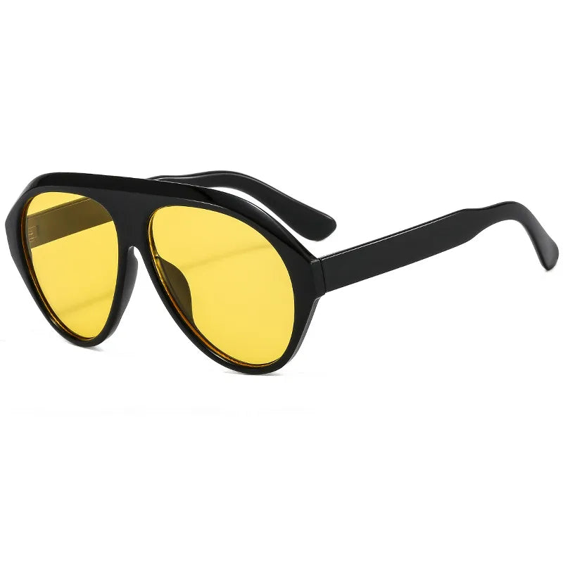 ig style retro color block pc toad glasses full frame men's sunglasses