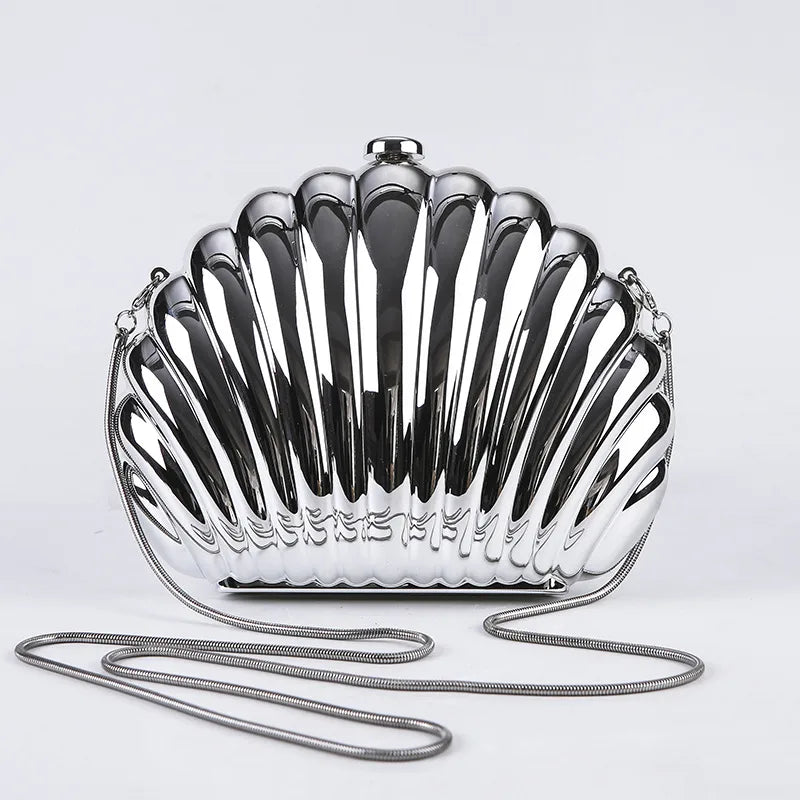 abs solid color shell evening bags