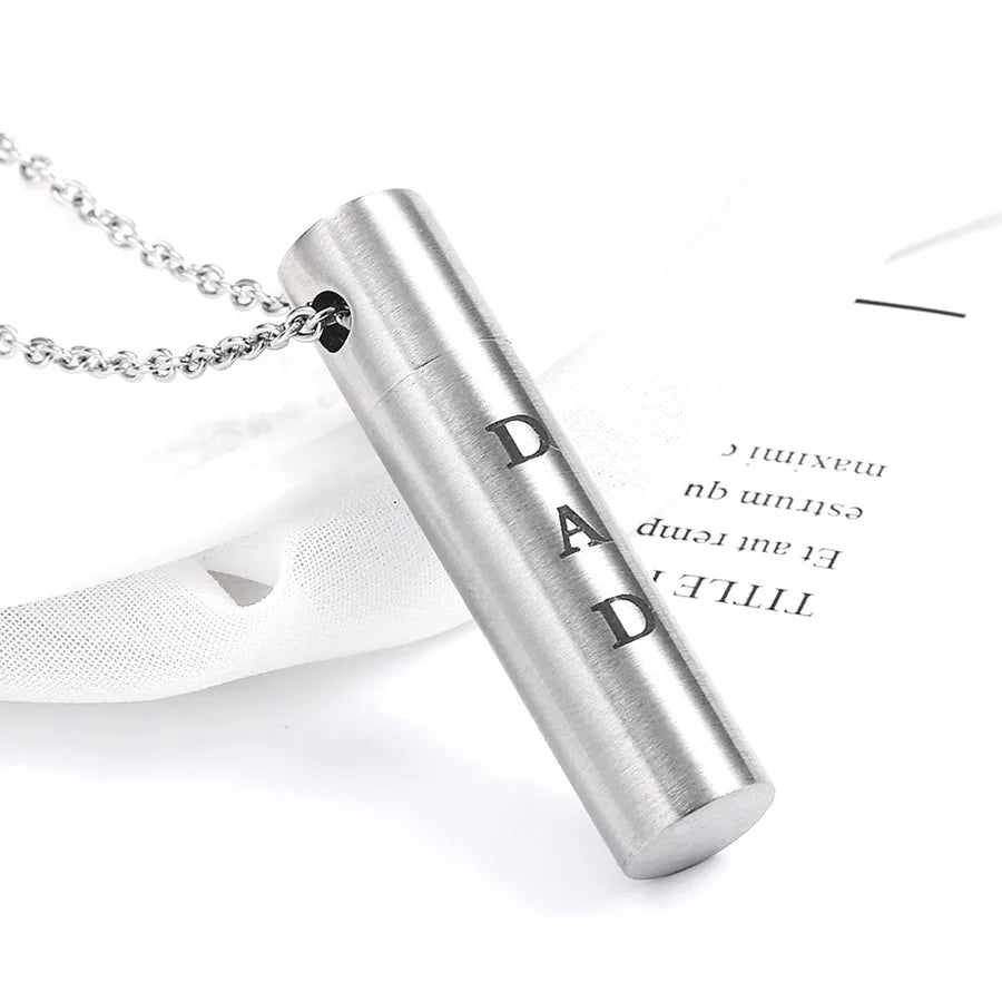 Simple Style Classic Style Letter Bottle 304 Stainless Steel Unisex Pendant Necklace