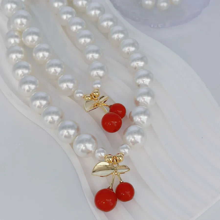Sweet Fruit Alloy Shell pearls Wholesale Necklace