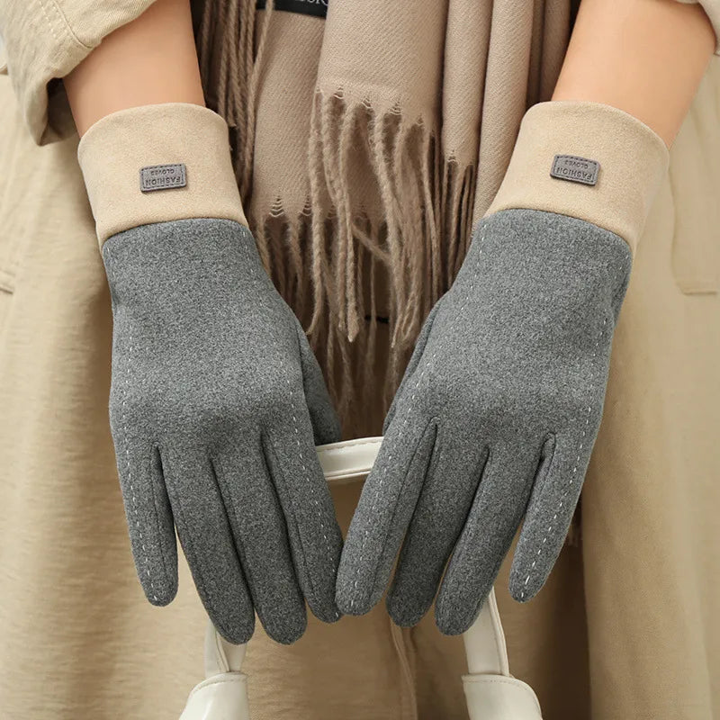Women's Elegant Simple Style Color Block Gloves