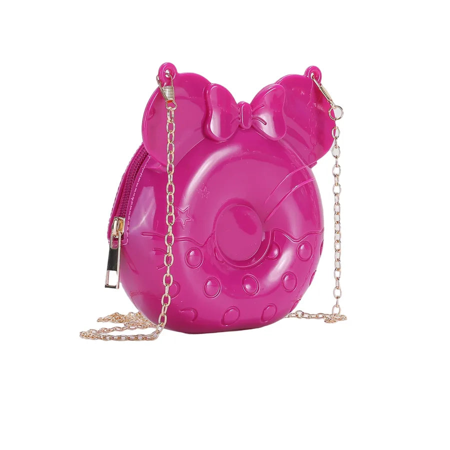 New Cute  Children's Bags Gel Bag Coin Purse Donut Mini Bag Shoulder Messenger Bag Foreign Trade