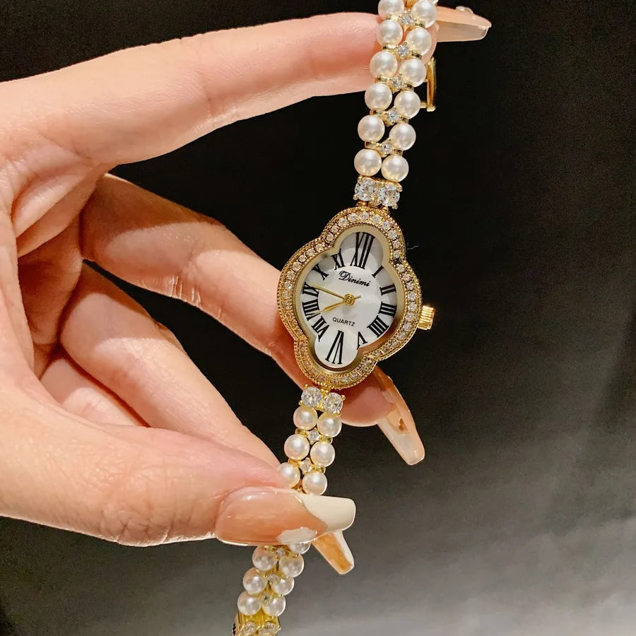 Elegant Shiny Solid Color Jewelry Buckle Quartz Watch Women's Watches