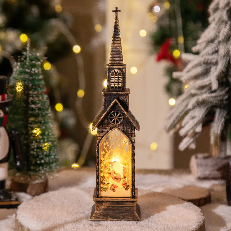 Christmas Cute Santa Claus Snowman Elk PVC Party Night Lights