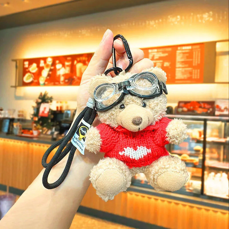 Cartoon Style Bear Polyester Women's Keychain