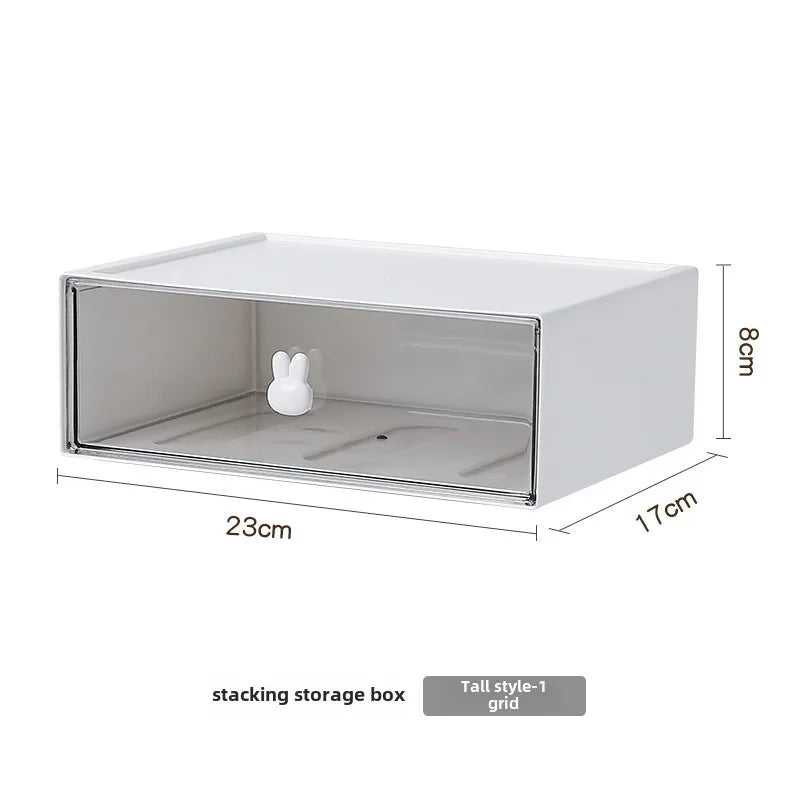 Dopamine Desktop Overlay Storage Cabinet Drawer Student Desk Stationery Storage Box Rubber Belt Hairpin Jewelry Fit Box