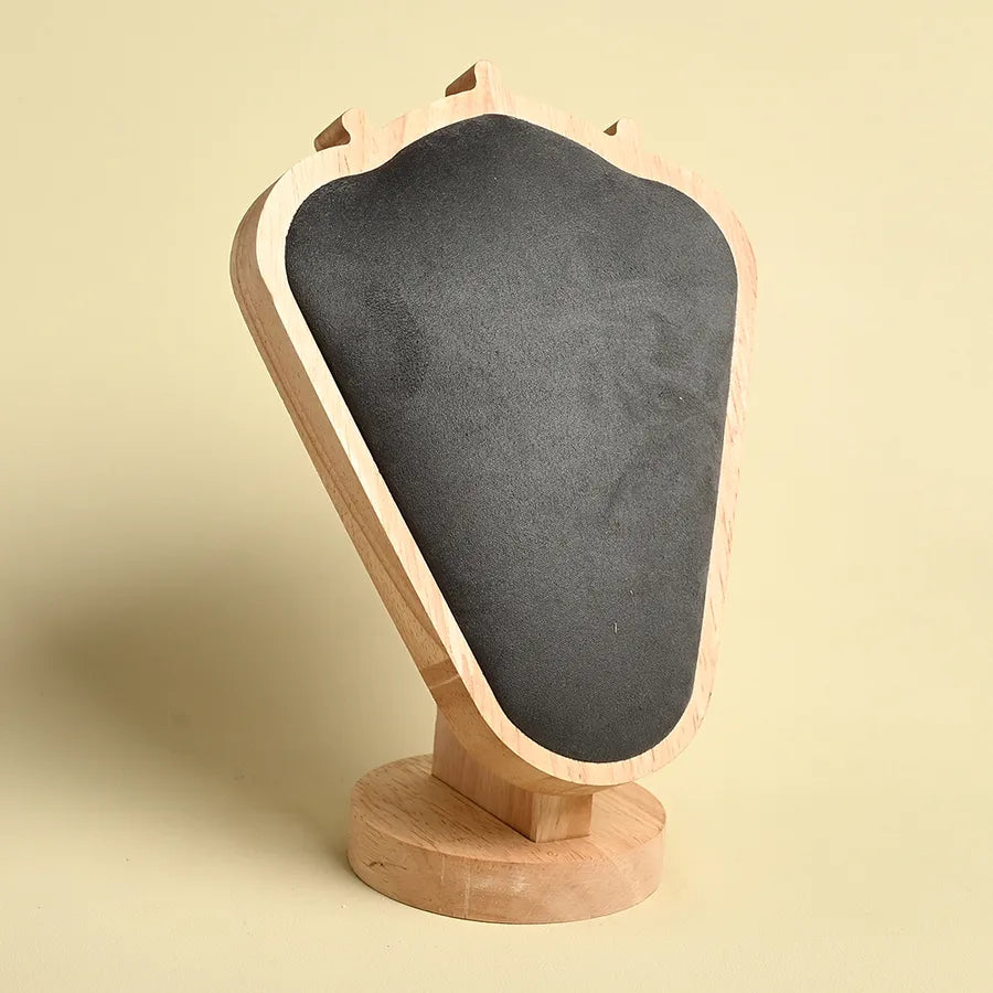 Necklace Jewelry Model Neck Faux Velvet Wood Display Stand Pure Color Handmade Simple Style All Season Versatile Accessory Holder