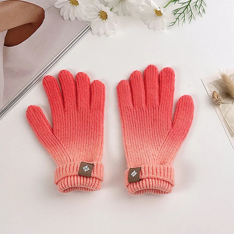 women's elegant gradient color gloves 1 pair
