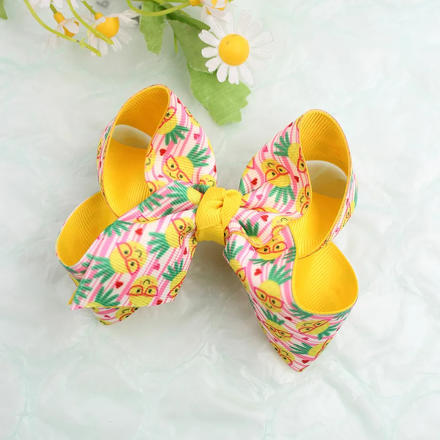 Summer National Day Fruit Bow Hairpin Flamingo Pineapple Bow   Spring New