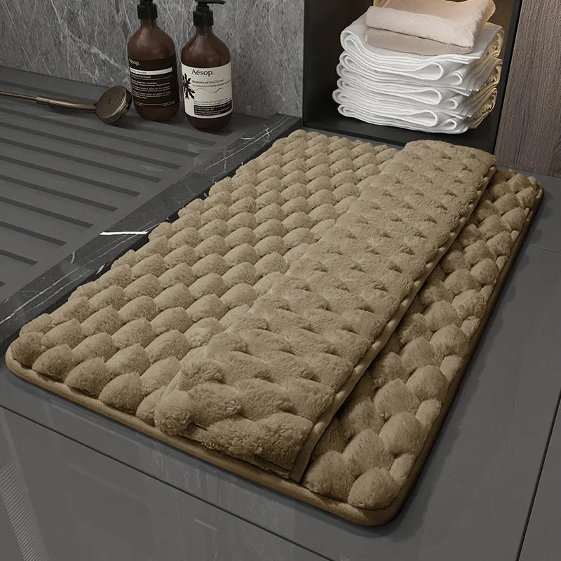 Casual Solid Color Polyester Fiber (polyester) carpet Bathing