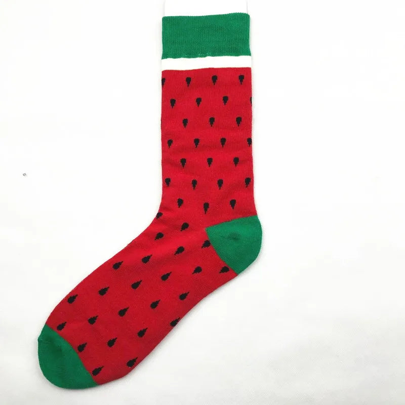 unisex casual geometric cotton crew socks a pair