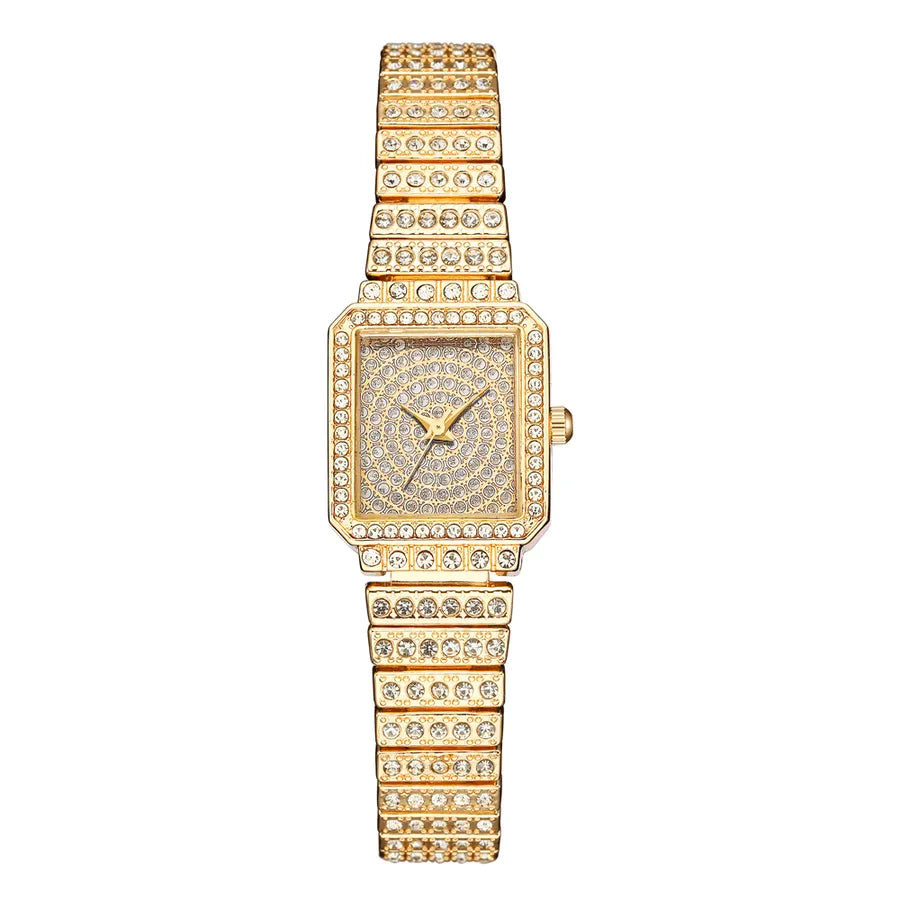 Simple Style Shiny Solid Color Horseshoe Buckle Quartz Women's Watches