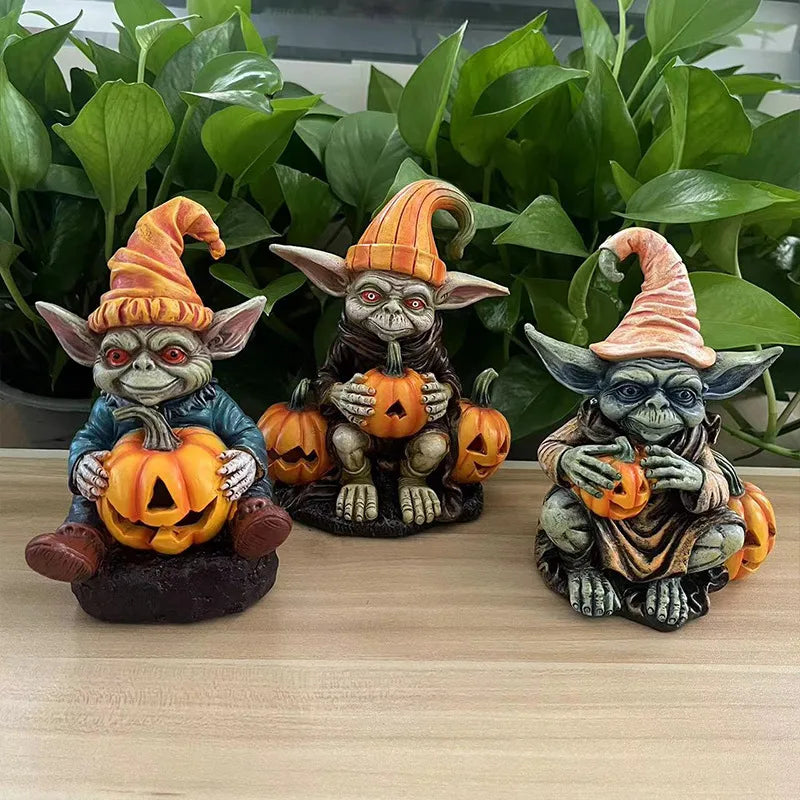 Halloween Cartoon Style Cute Funny Pumpkin Synthetic Resin Daily Festival Decorations Table Decoration Party Supplies
