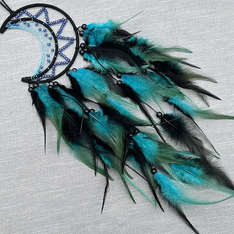Simple Style Moon Feather Iron Dreamcatcher Wall Art