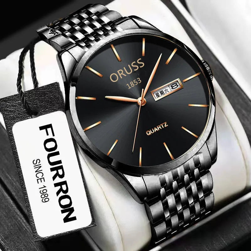 TikTok Gentleman Star Movement Watch Men's Watch Genuine Luminous Waterproof Calendar High-end Handsome Fashion  New