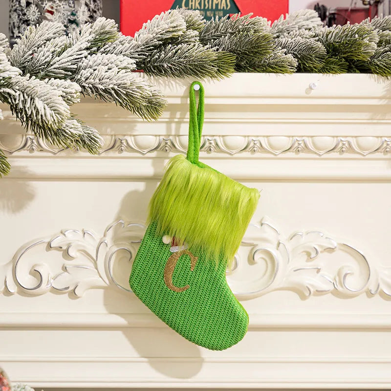 Christmas Nordic Style Cartoon Style Classic Style Christmas Hat Letter Nonwoven Polyester Party Festival Christmas socks Decorations Hanging Ornaments