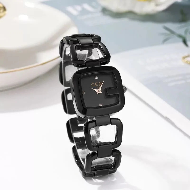 Vintage Style Classic Style Geometric Jewelry Buckle Quartz Watch Women's Watches