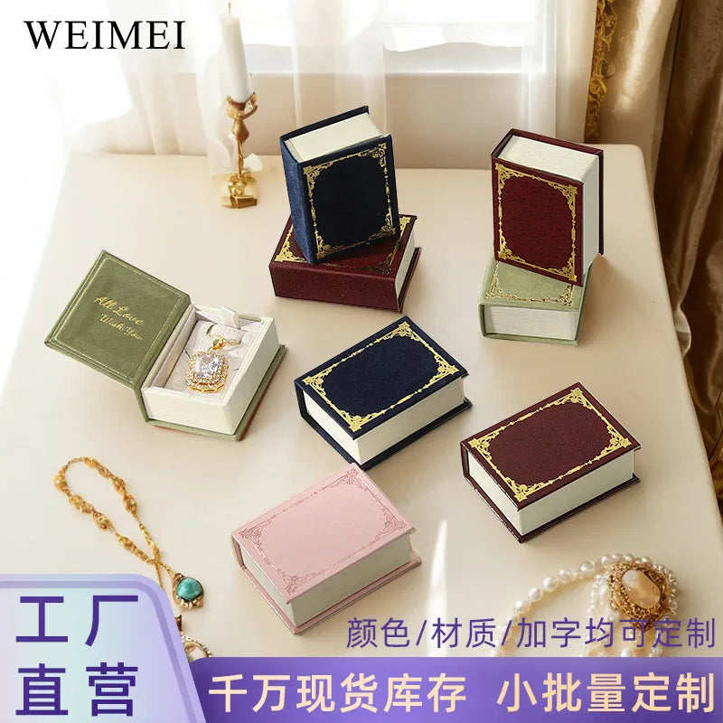 1 Piece Paper Flannel Retro Holiday Daily Selfie Book Jewelry Boxes