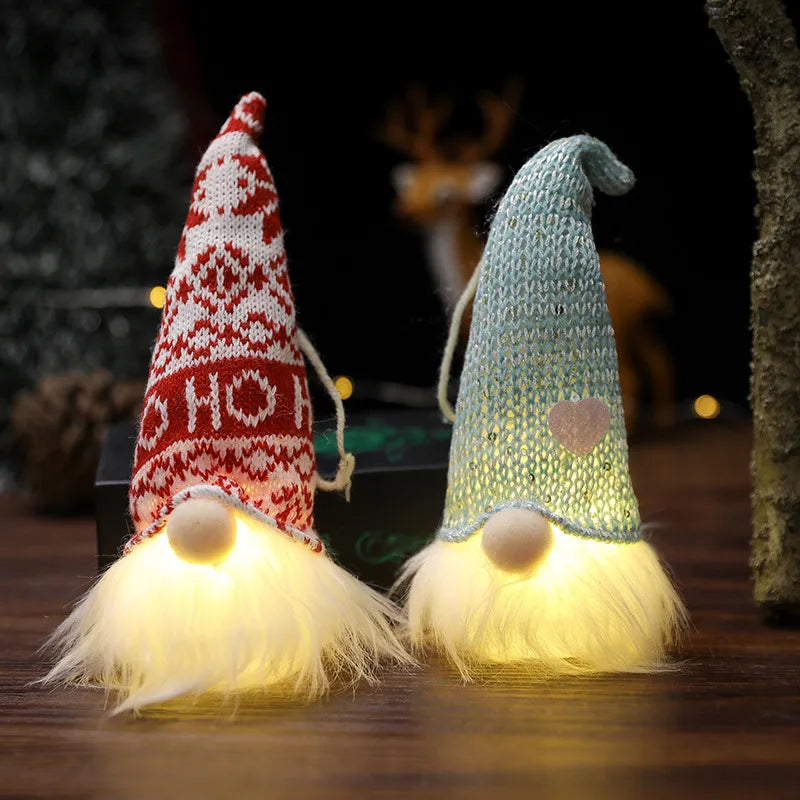 Christmas Fashion Santa Claus Plastic Knitted Wool Party Decorative Props
