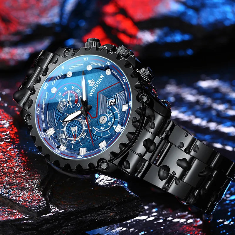 casual crown single folding buckle quartz men's watches