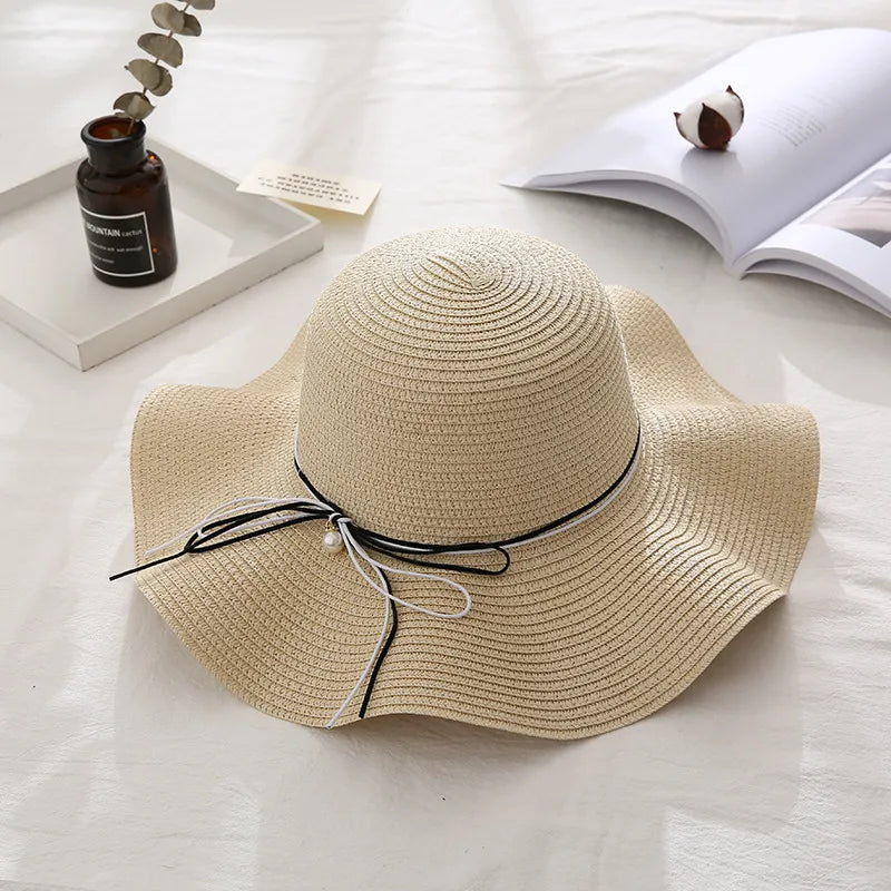 Women's Korean Style Flower Flowers Side Of Fungus Straw Hat