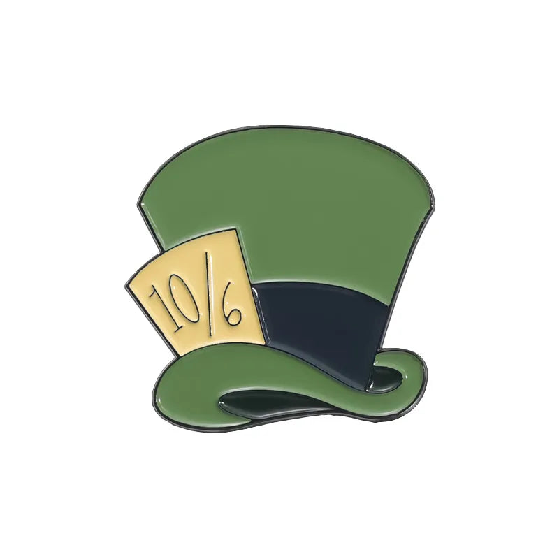Cartoon Style Cute Cowboy Style Letter hat Alloy Stamping Stoving Varnish Plating Unisex Brooches