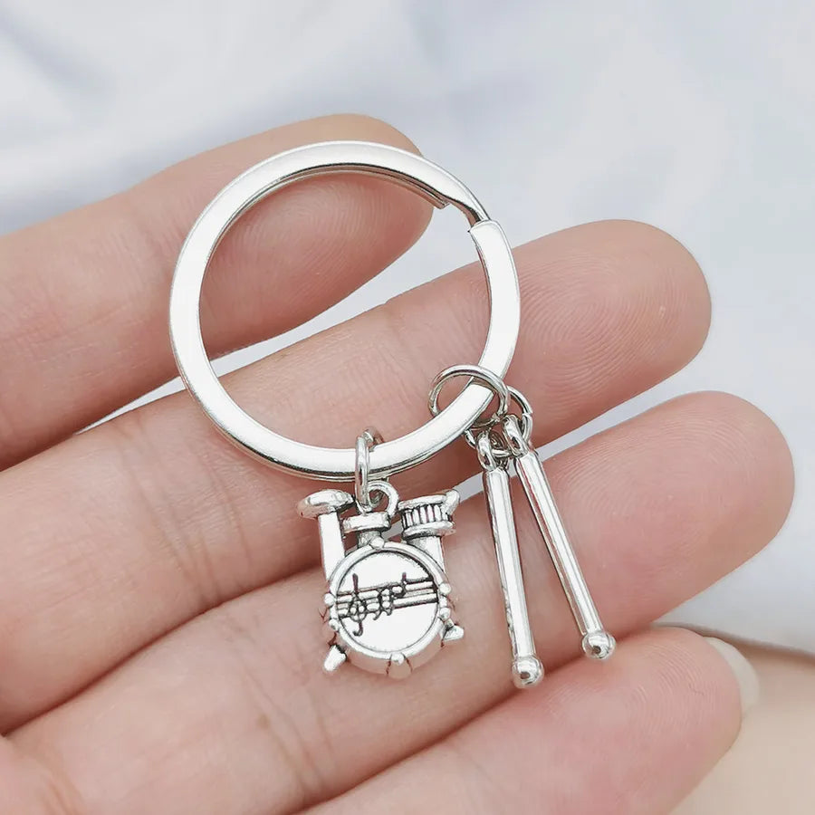 Simple Style Classic Style Solid Color Alloy Plating Keychain
