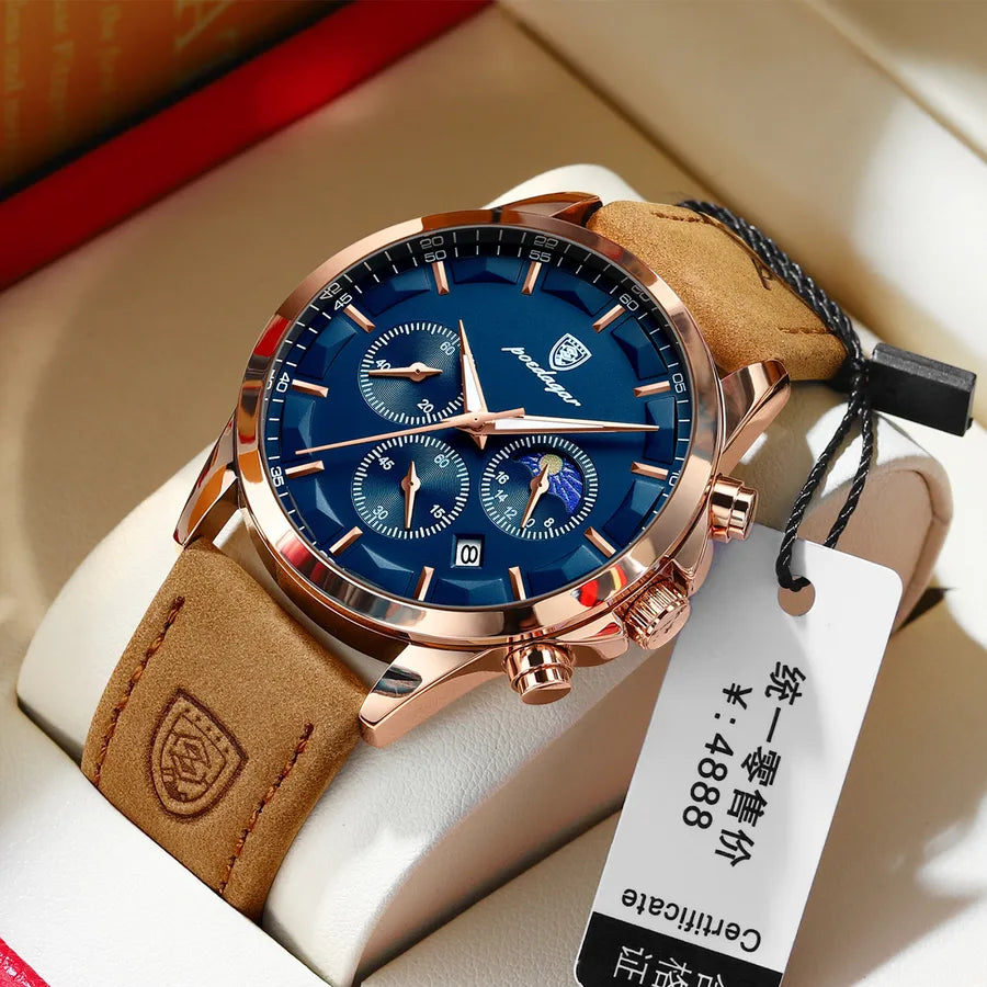 casual round buckle quartz men's watches