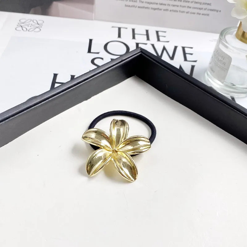 Fashion Alloy Hair Rope Starfish Butterfly Head Rope Barrettes Simple Temperament Hair Ring Headdress Female