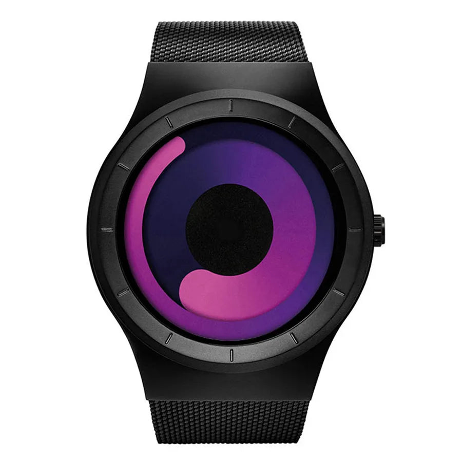 Sports Solid Color Single Folding Buckle Quartz Men's Watches
