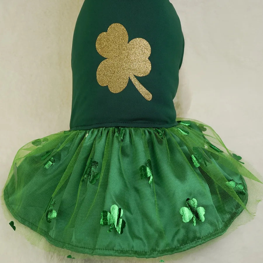 Casual Cute Polyester St. Patrick Shamrock Pet Clothing