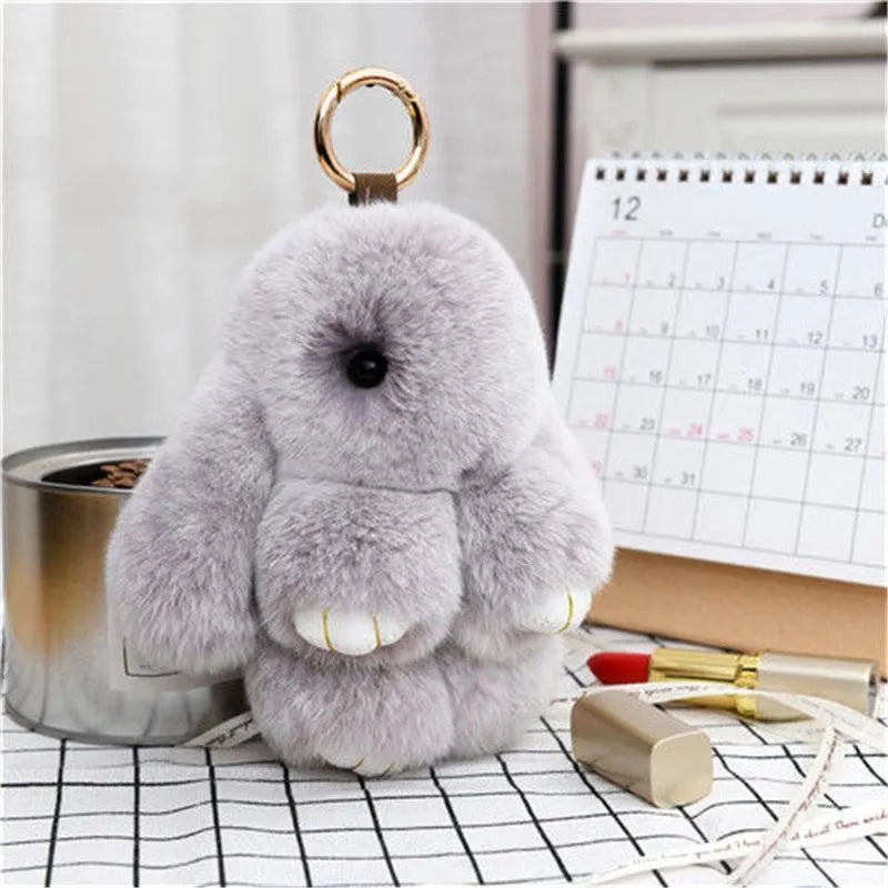 Simple Style Rabbit Artificial Wool Handmade Bag Pendant